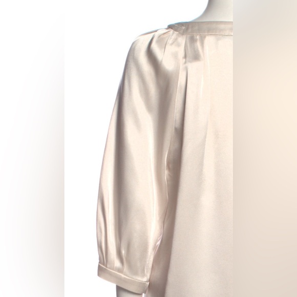 'S Max Mara Blouse Bateau Neckline three quarter sleeve blouse Small - Picture 4 of 4